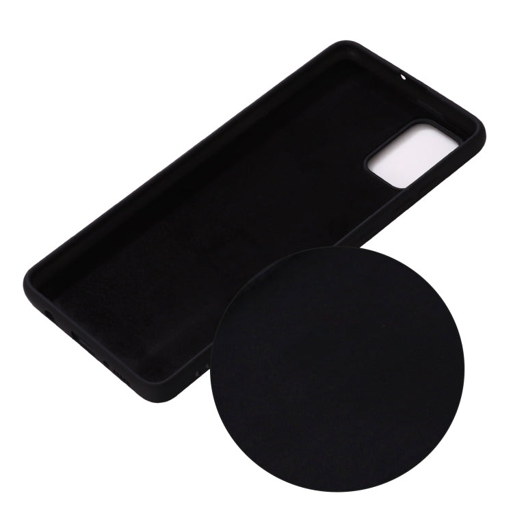 For Samsung Galaxy A02s (EU Version) Pure Color Liquid Silicone Shockproof Full Coverage Case