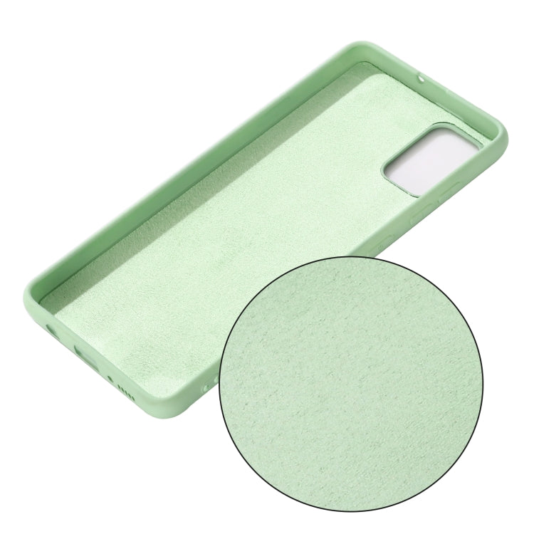 For Samsung Galaxy A02s (EU Version) Pure Color Liquid Silicone Shockproof Full Coverage Case