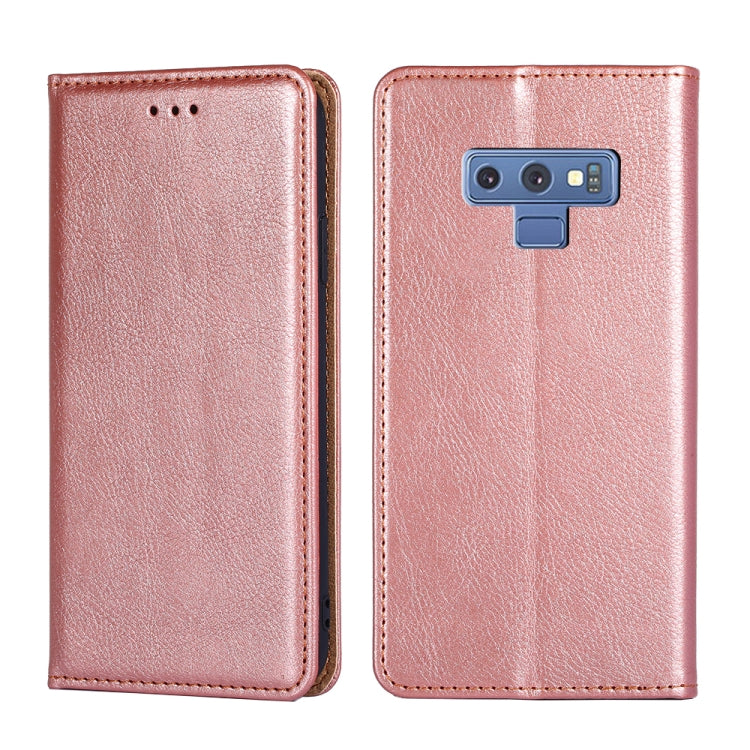 For Samsung Galaxy Note9 PU + TPU Gloss Oil Solid Color Magnetic Horizontal Flip Leather Case with Holder & Card Slot & Wallet