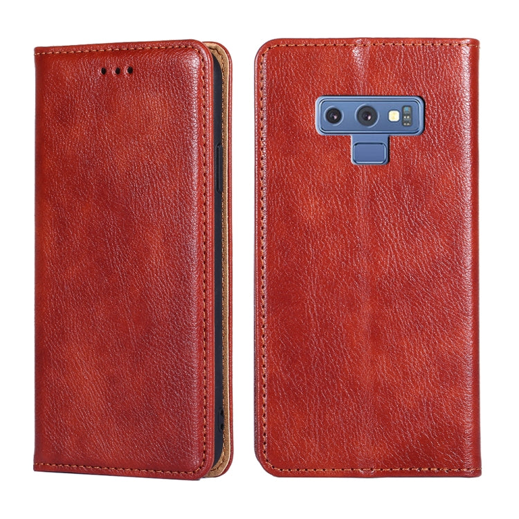 For Samsung Galaxy Note9 PU + TPU Gloss Oil Solid Color Magnetic Horizontal Flip Leather Case with Holder & Card Slot & Wallet