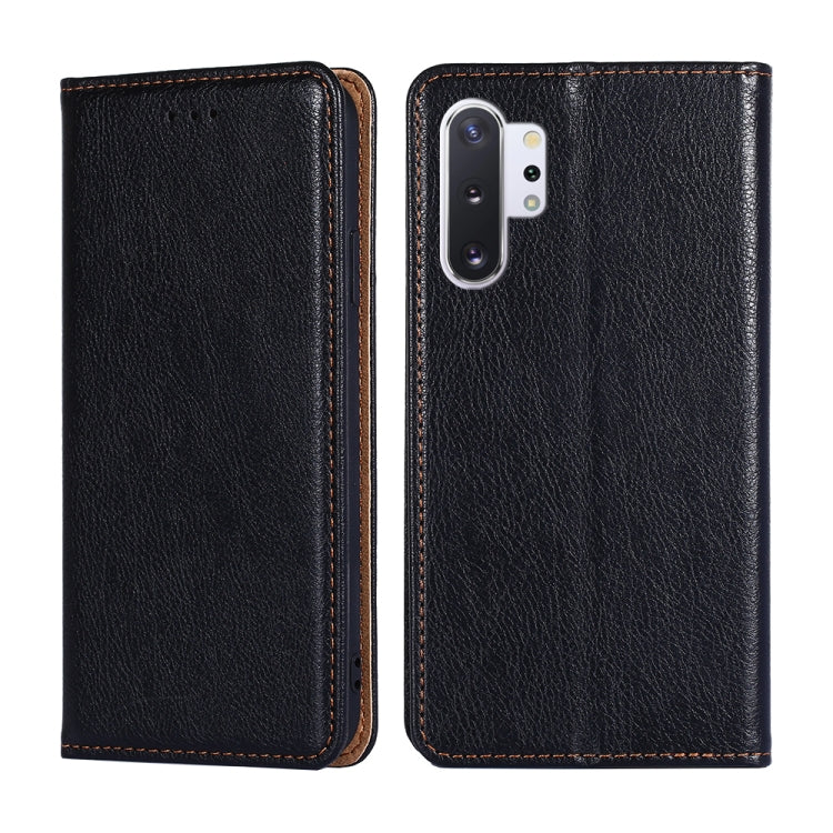 For Samsung Galaxy Note10 PU + TPU Gloss Oil Solid Color Magnetic Horizontal Flip Leather Case with Holder & Card Slot & Wallet