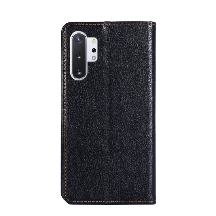 For Samsung Galaxy Note10 PU + TPU Gloss Oil Solid Color Magnetic Horizontal Flip Leather Case with Holder & Card Slot & Wallet
