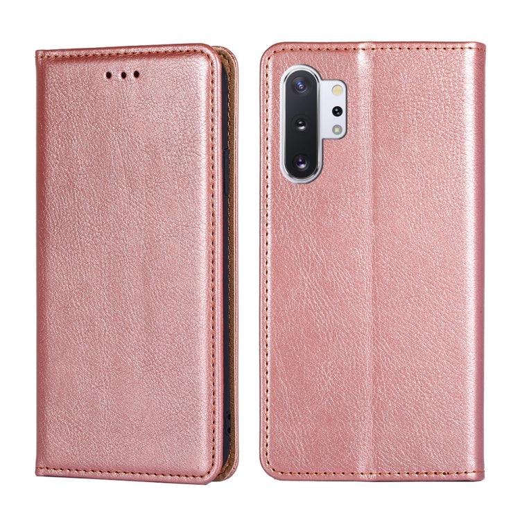 For Samsung Galaxy Note10 PU + TPU Gloss Oil Solid Color Magnetic Horizontal Flip Leather Case with Holder & Card Slot & Wallet