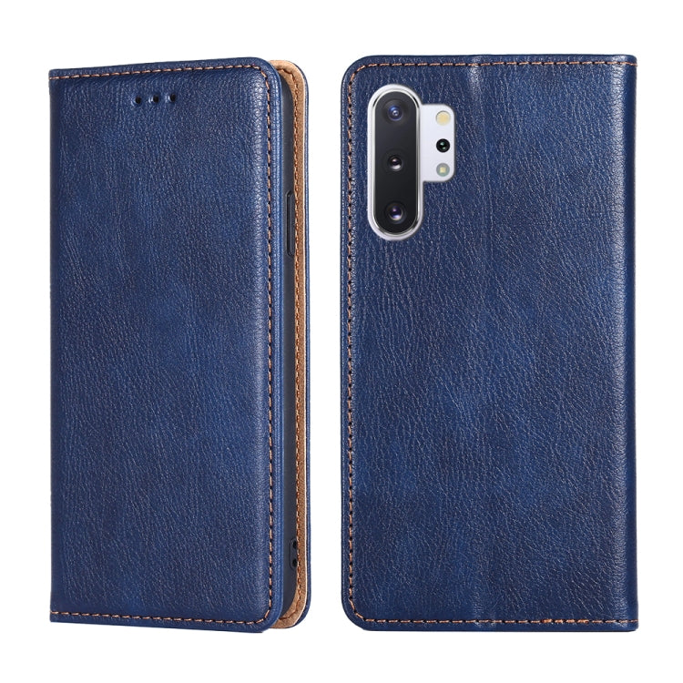 For Samsung Galaxy Note10 PU + TPU Gloss Oil Solid Color Magnetic Horizontal Flip Leather Case with Holder & Card Slot & Wallet