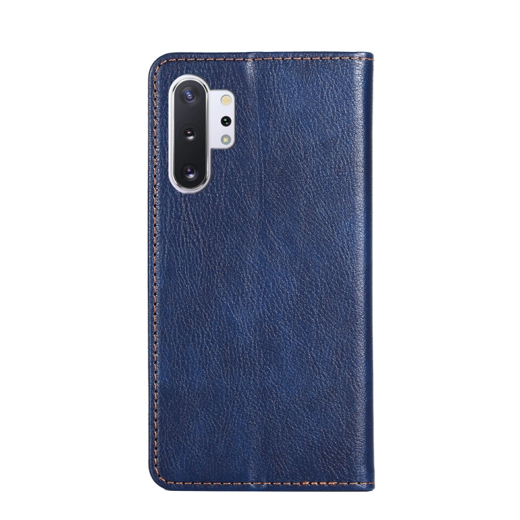 For Samsung Galaxy Note10 PU + TPU Gloss Oil Solid Color Magnetic Horizontal Flip Leather Case with Holder & Card Slot & Wallet