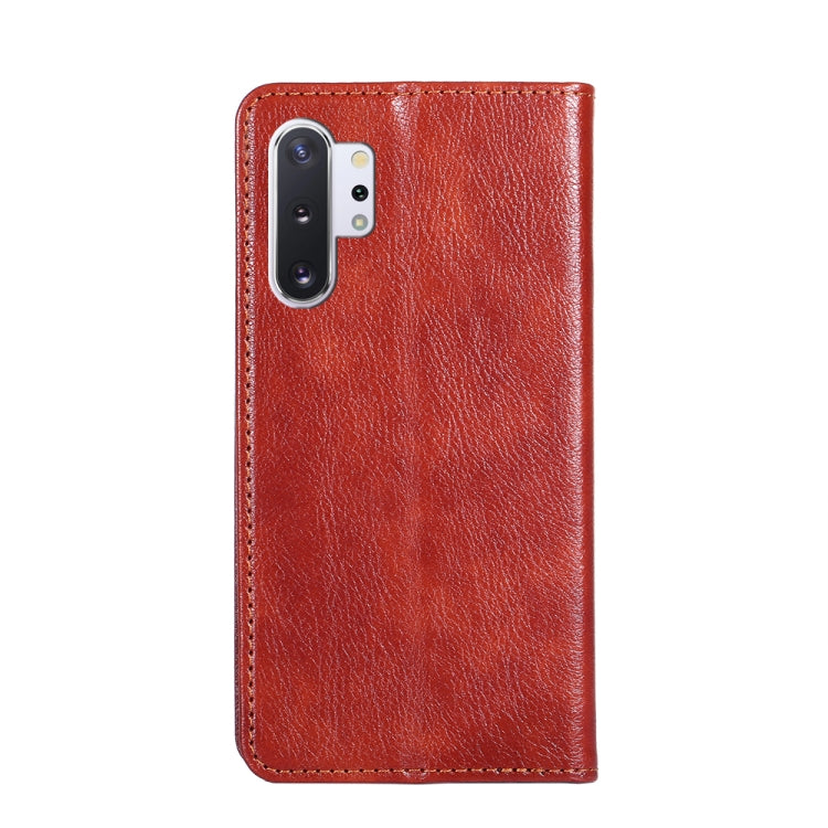 For Samsung Galaxy Note10 PU + TPU Gloss Oil Solid Color Magnetic Horizontal Flip Leather Case with Holder & Card Slot & Wallet