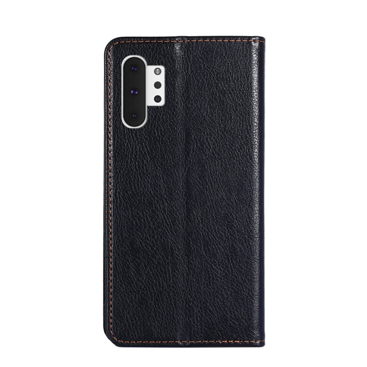 For Samsung Galaxy Note10+ PU + TPU Gloss Oil Solid Color Magnetic Horizontal Flip Leather Case with Holder & Card Slot & Wallet