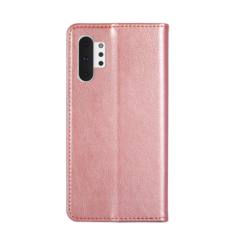 For Samsung Galaxy Note10+ PU + TPU Gloss Oil Solid Color Magnetic Horizontal Flip Leather Case with Holder & Card Slot & Wallet
