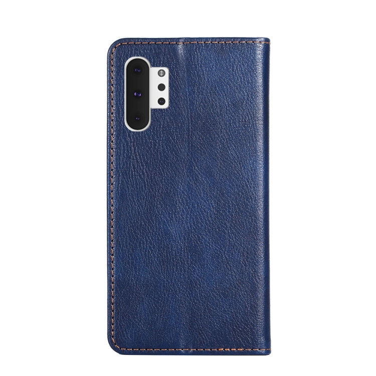 For Samsung Galaxy Note10+ PU + TPU Gloss Oil Solid Color Magnetic Horizontal Flip Leather Case with Holder & Card Slot & Wallet