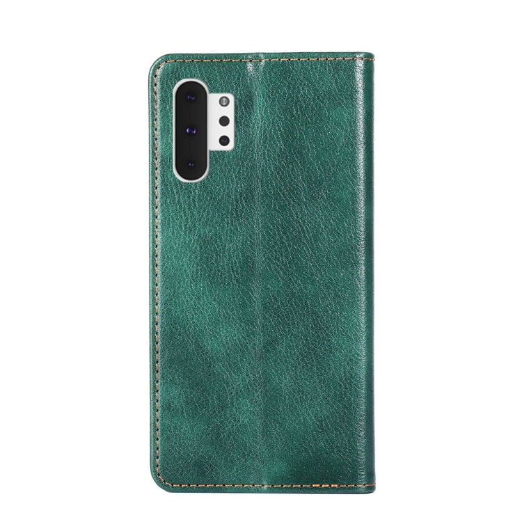For Samsung Galaxy Note10+ PU + TPU Gloss Oil Solid Color Magnetic Horizontal Flip Leather Case with Holder & Card Slot & Wallet