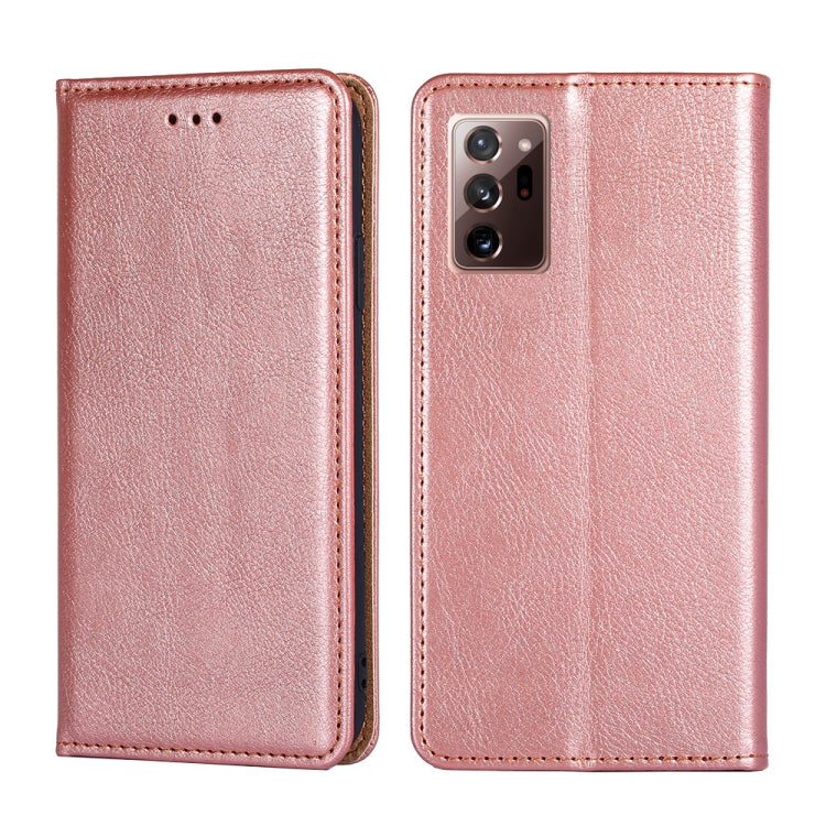 For Samsung Galaxy Note20 PU + TPU Gloss Oil Solid Color Magnetic Horizontal Flip Leather Case with Holder & Card Slot & Wallet