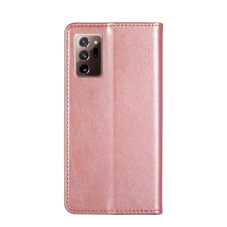 For Samsung Galaxy Note20 PU + TPU Gloss Oil Solid Color Magnetic Horizontal Flip Leather Case with Holder & Card Slot & Wallet