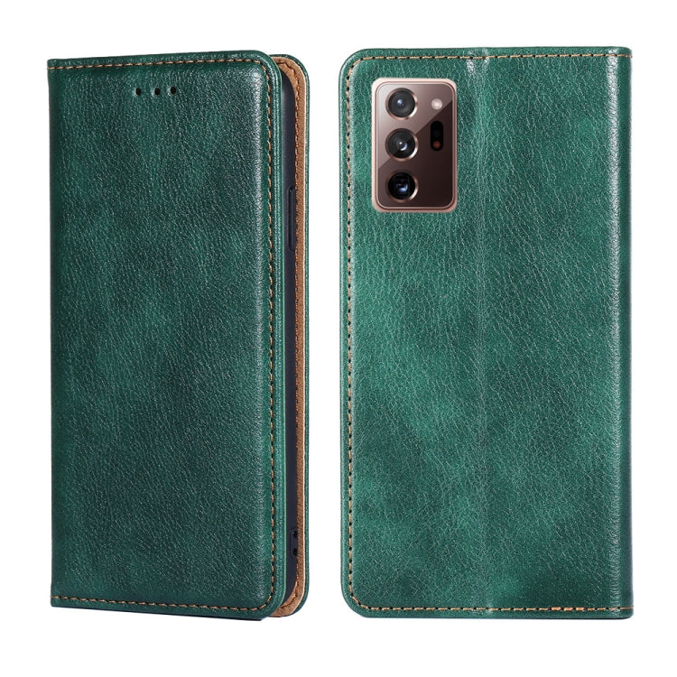 For Samsung Galaxy Note20 PU + TPU Gloss Oil Solid Color Magnetic Horizontal Flip Leather Case with Holder & Card Slot & Wallet
