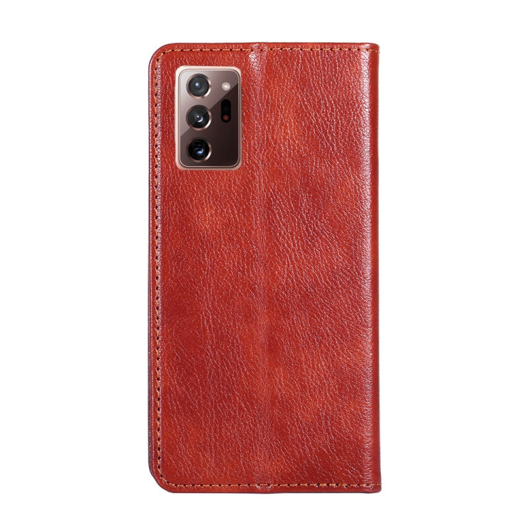 For Samsung Galaxy Note20 PU + TPU Gloss Oil Solid Color Magnetic Horizontal Flip Leather Case with Holder & Card Slot & Wallet