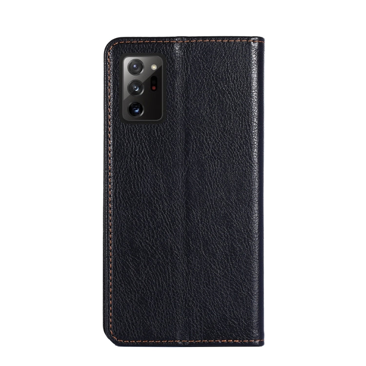 For Samsung Galaxy Note20 Ultra PU + TPU Gloss Oil Solid Color Magnetic Horizontal Flip Leather Case with Holder & Card Slot & Wallet
