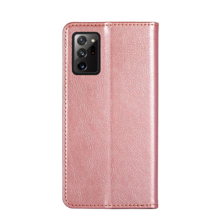 For Samsung Galaxy Note20 Ultra PU + TPU Gloss Oil Solid Color Magnetic Horizontal Flip Leather Case with Holder & Card Slot & Wallet