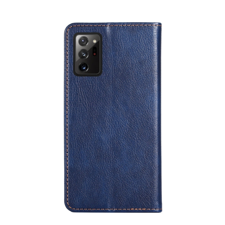 For Samsung Galaxy Note20 Ultra PU + TPU Gloss Oil Solid Color Magnetic Horizontal Flip Leather Case with Holder & Card Slot & Wallet
