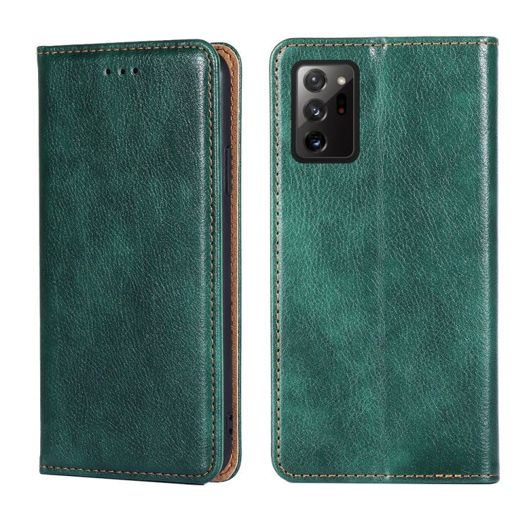 For Samsung Galaxy Note20 Ultra PU + TPU Gloss Oil Solid Color Magnetic Horizontal Flip Leather Case with Holder & Card Slot & Wallet