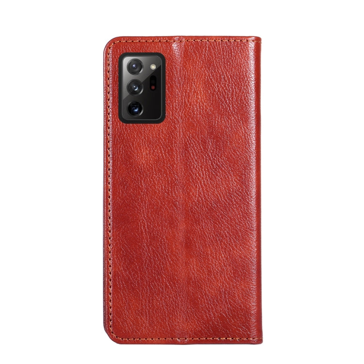 For Samsung Galaxy Note20 Ultra PU + TPU Gloss Oil Solid Color Magnetic Horizontal Flip Leather Case with Holder & Card Slot & Wallet