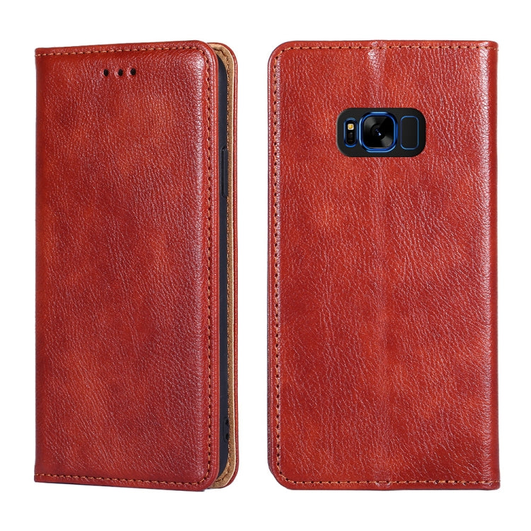 For Samsung Galaxy S8+ PU + TPU Gloss Oil Solid Color Magnetic Horizontal Flip Leather Case with Holder & Card Slot & Wallet