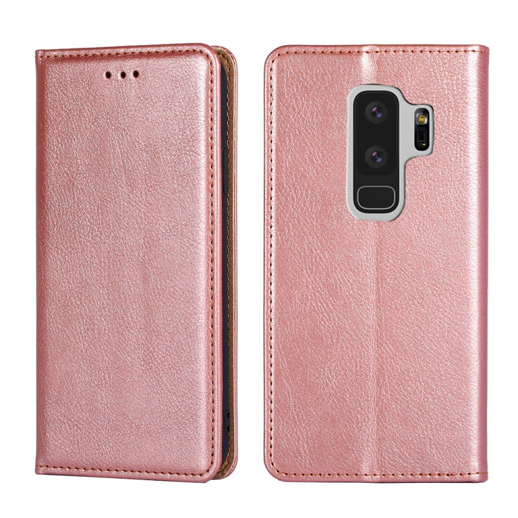 For Samsung Galaxy S9+ PU + TPU Gloss Oil Solid Color Magnetic Horizontal Flip Leather Case with Holder & Card Slot & Wallet