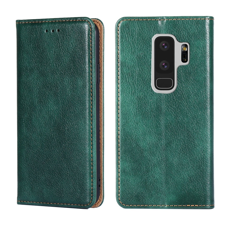 For Samsung Galaxy S9+ PU + TPU Gloss Oil Solid Color Magnetic Horizontal Flip Leather Case with Holder & Card Slot & Wallet