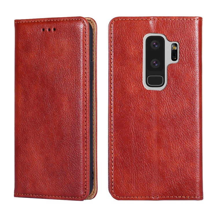 For Samsung Galaxy S9+ PU + TPU Gloss Oil Solid Color Magnetic Horizontal Flip Leather Case with Holder & Card Slot & Wallet