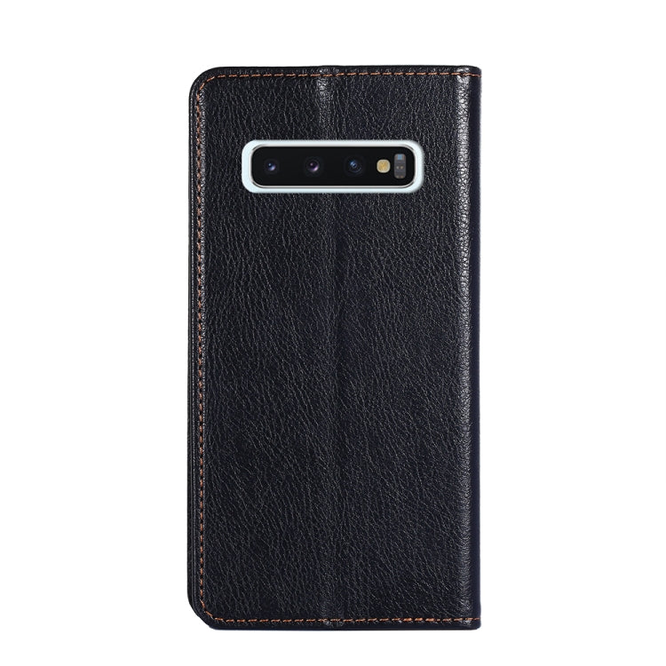 For Samsung Galaxy S10 PU + TPU Gloss Oil Solid Color Magnetic Horizontal Flip Leather Case with Holder & Card Slot & Wallet