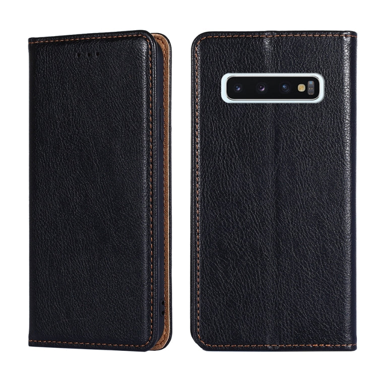 For Samsung Galaxy S10 PU + TPU Gloss Oil Solid Color Magnetic Horizontal Flip Leather Case with Holder & Card Slot & Wallet