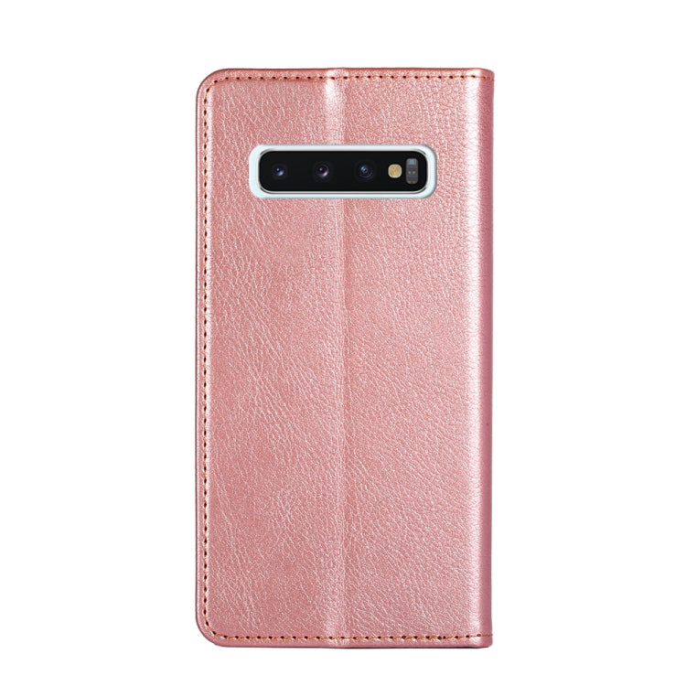 For Samsung Galaxy S10 PU + TPU Gloss Oil Solid Color Magnetic Horizontal Flip Leather Case with Holder & Card Slot & Wallet