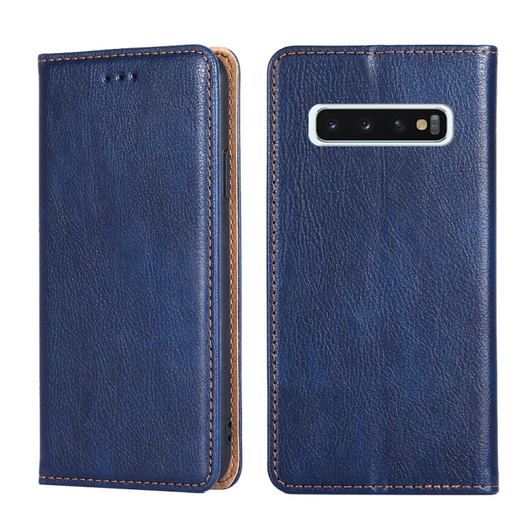 For Samsung Galaxy S10 PU + TPU Gloss Oil Solid Color Magnetic Horizontal Flip Leather Case with Holder & Card Slot & Wallet