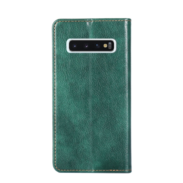 For Samsung Galaxy S10 PU + TPU Gloss Oil Solid Color Magnetic Horizontal Flip Leather Case with Holder & Card Slot & Wallet