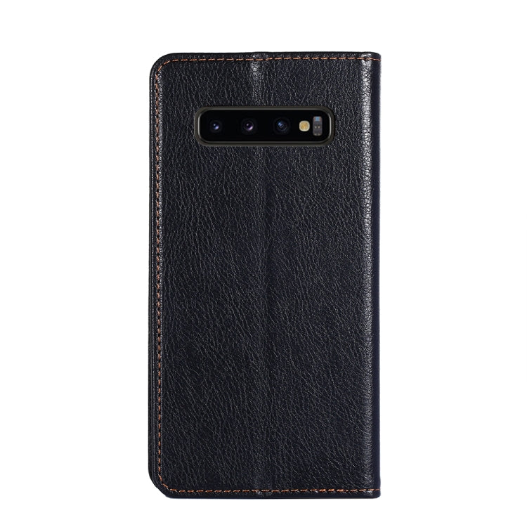 For Samsung Galaxy S10+ PU + TPU Gloss Oil Solid Color Magnetic Horizontal Flip Leather Case with Holder & Card Slot & Wallet
