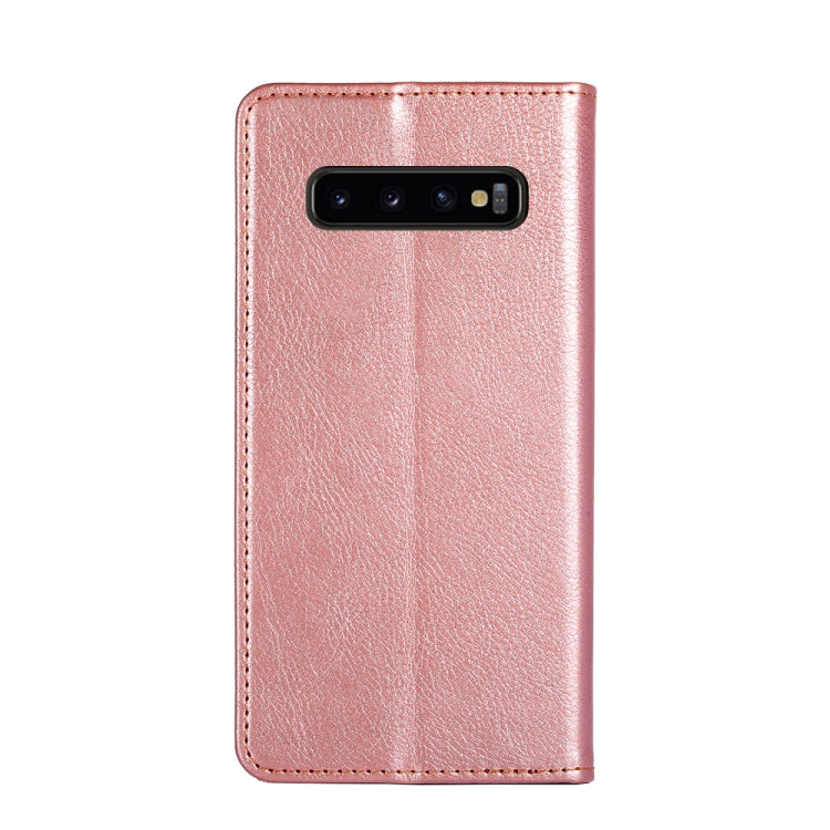 For Samsung Galaxy S10+ PU + TPU Gloss Oil Solid Color Magnetic Horizontal Flip Leather Case with Holder & Card Slot & Wallet