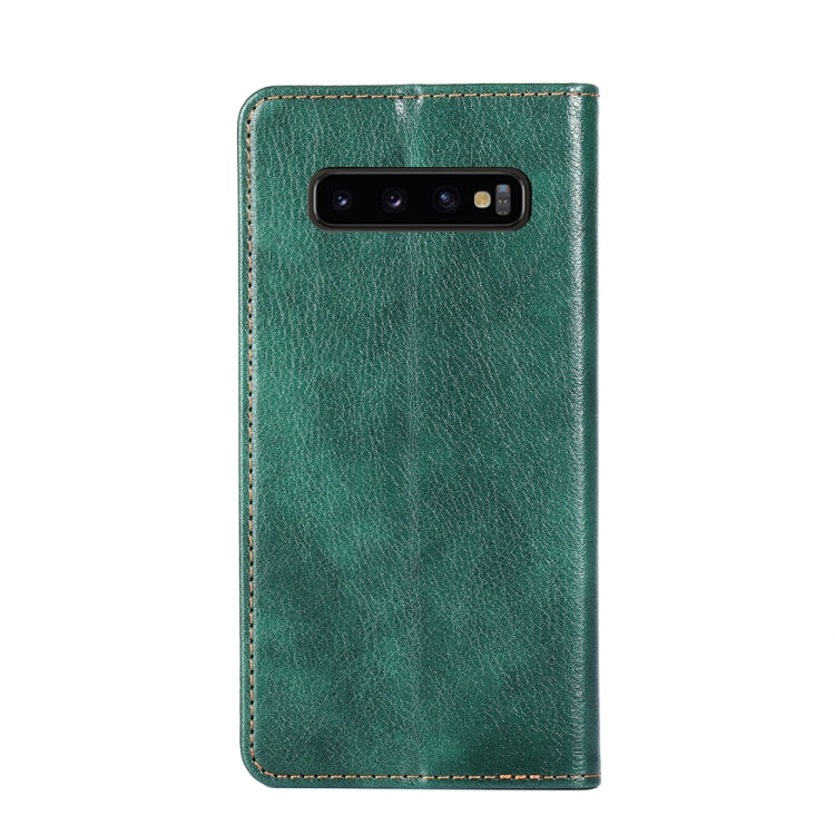 For Samsung Galaxy S10+ PU + TPU Gloss Oil Solid Color Magnetic Horizontal Flip Leather Case with Holder & Card Slot & Wallet