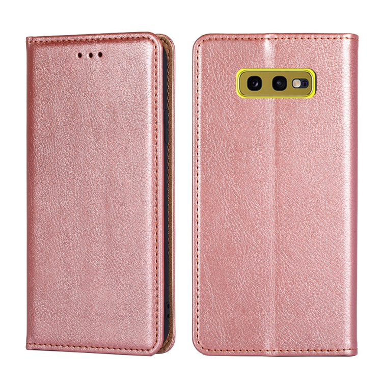 For Samsung Galaxy S10e PU + TPU Gloss Oil Solid Color Magnetic Horizontal Flip Leather Case with Holder & Card Slot & Wallet