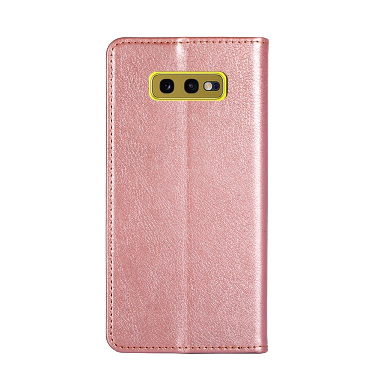 For Samsung Galaxy S10e PU + TPU Gloss Oil Solid Color Magnetic Horizontal Flip Leather Case with Holder & Card Slot & Wallet