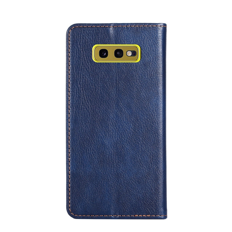 For Samsung Galaxy S10e PU + TPU Gloss Oil Solid Color Magnetic Horizontal Flip Leather Case with Holder & Card Slot & Wallet