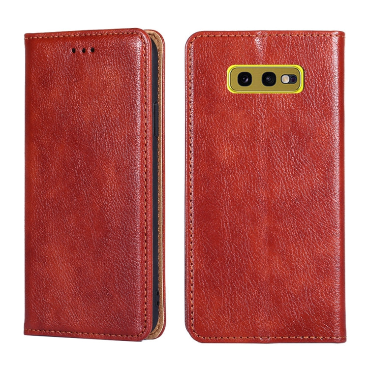 For Samsung Galaxy S10e PU + TPU Gloss Oil Solid Color Magnetic Horizontal Flip Leather Case with Holder & Card Slot & Wallet
