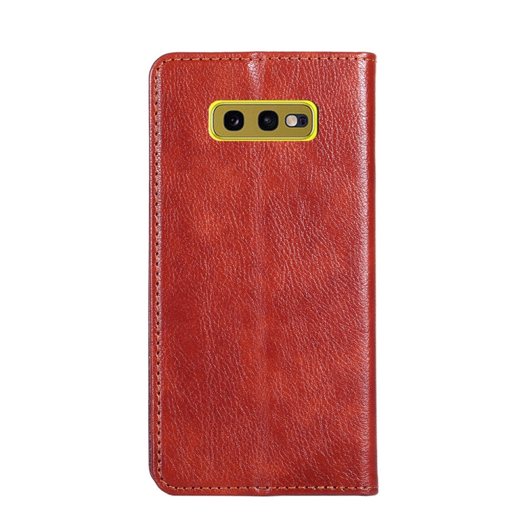 For Samsung Galaxy S10e PU + TPU Gloss Oil Solid Color Magnetic Horizontal Flip Leather Case with Holder & Card Slot & Wallet