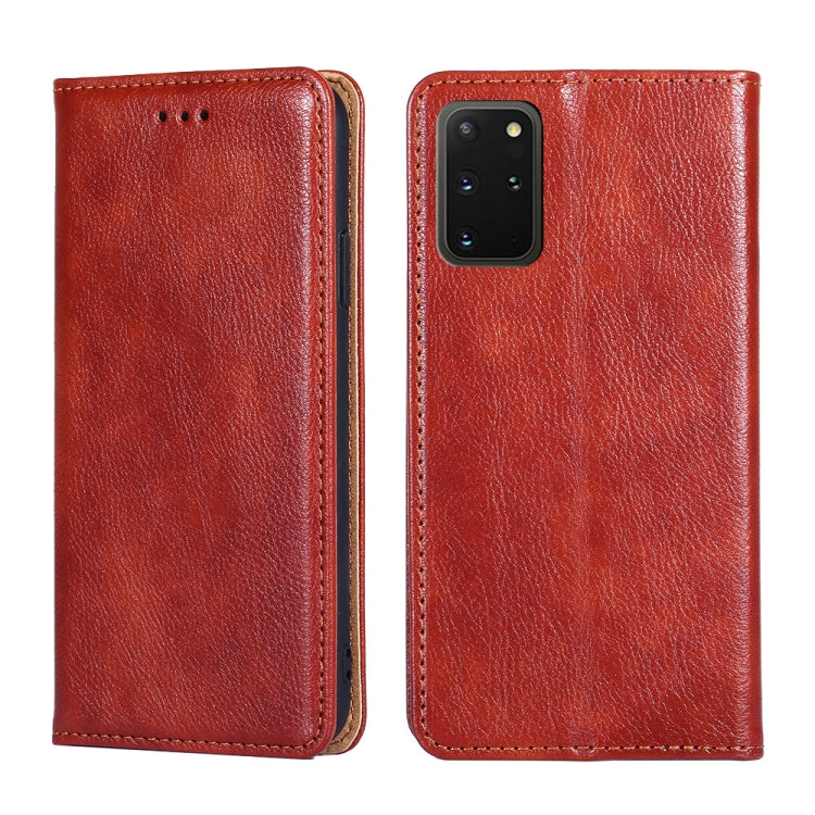 For Samsung Galaxy S20+ PU + TPU Gloss Oil Solid Color Magnetic Horizontal Flip Leather Case with Holder & Card Slot & Wallet