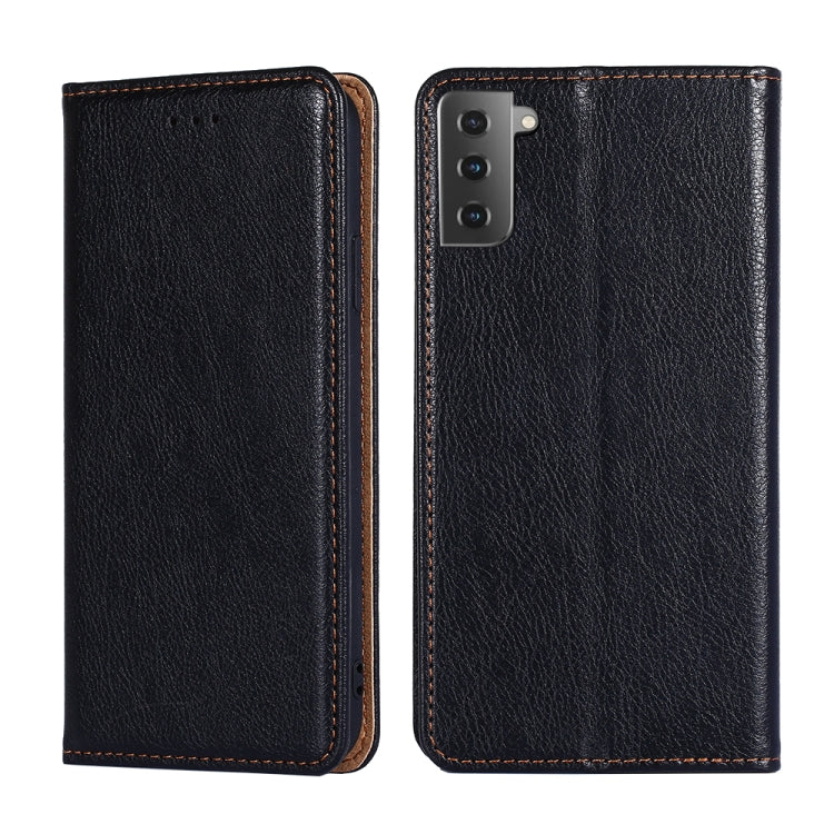 For Samsung Galaxy S21 5G PU + TPU Gloss Oil Solid Color Magnetic Horizontal Flip Leather Case with Holder & Card Slot & Wallet