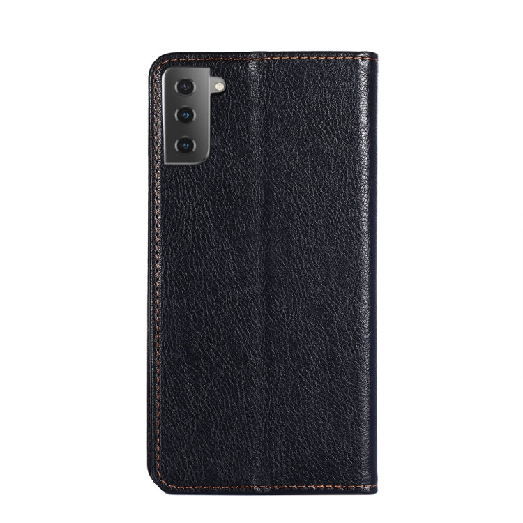 For Samsung Galaxy S21 5G PU + TPU Gloss Oil Solid Color Magnetic Horizontal Flip Leather Case with Holder & Card Slot & Wallet