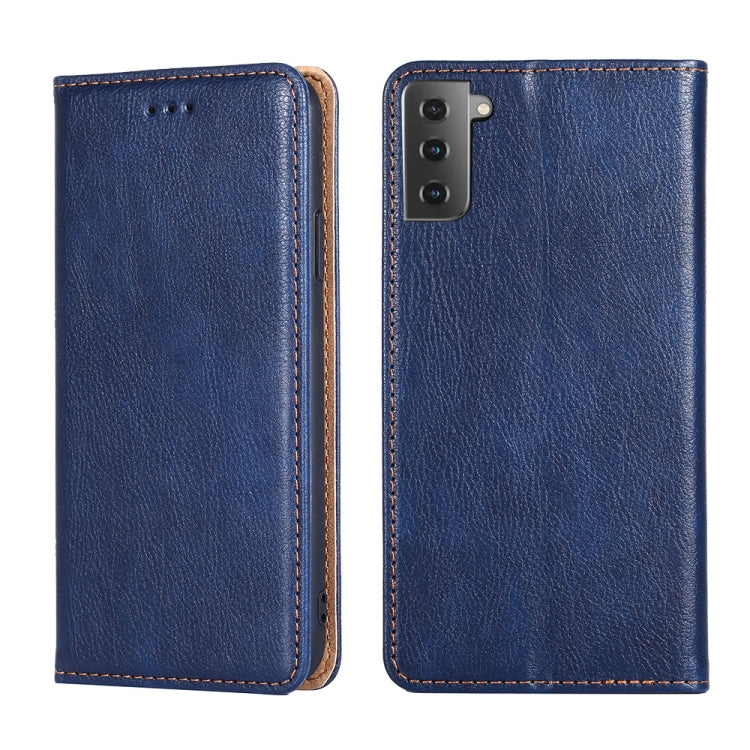 For Samsung Galaxy S21 5G PU + TPU Gloss Oil Solid Color Magnetic Horizontal Flip Leather Case with Holder & Card Slot & Wallet