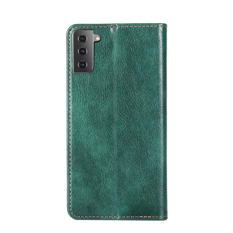 For Samsung Galaxy S21 5G PU + TPU Gloss Oil Solid Color Magnetic Horizontal Flip Leather Case with Holder & Card Slot & Wallet