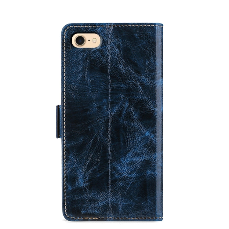 For iPhone SE 2022 / SE 2020 / 8 / 7 Knead Pattern Texture Side Buckle Horizontal Flip Leather Case with Holder & Card Slots