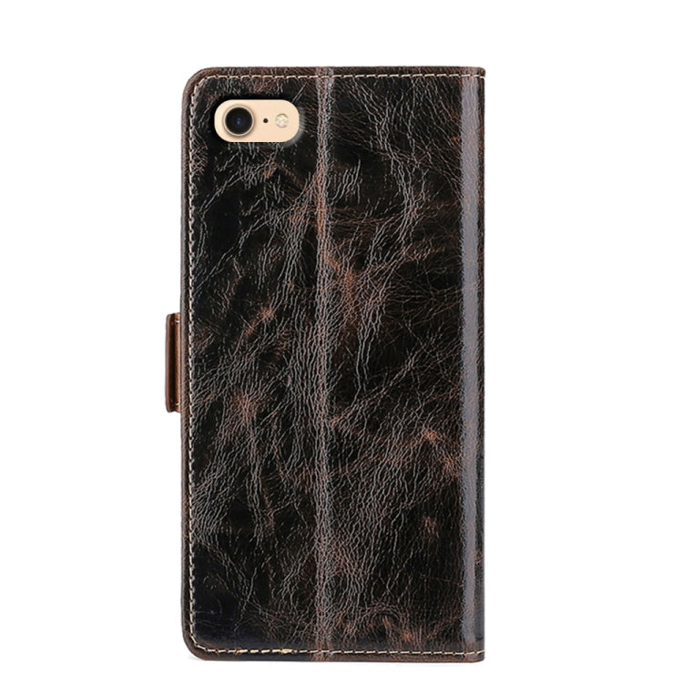 For iPhone SE 2022 / SE 2020 / 8 / 7 Knead Pattern Texture Side Buckle Horizontal Flip Leather Case with Holder & Card Slots