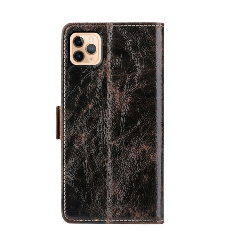 For iPhone 11 Pro Max Knead Pattern Texture Side Buckle Horizontal Flip Leather Case with Holder & Card Slots