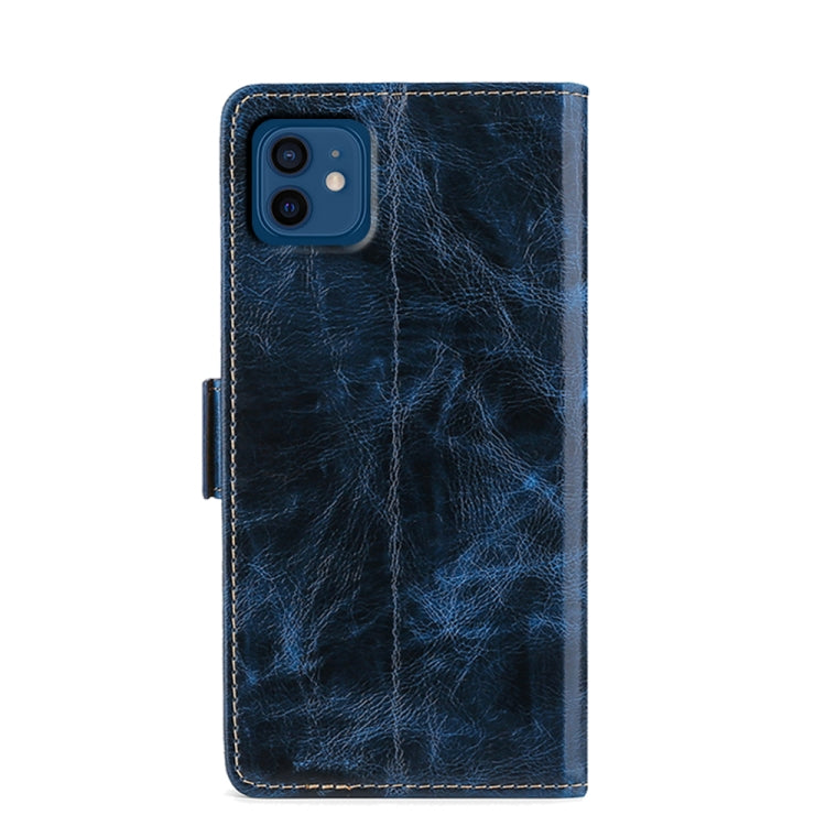 For iPhone 12 mini Knead Pattern Texture Side Buckle Horizontal Flip Leather Case with Holder & Card Slots