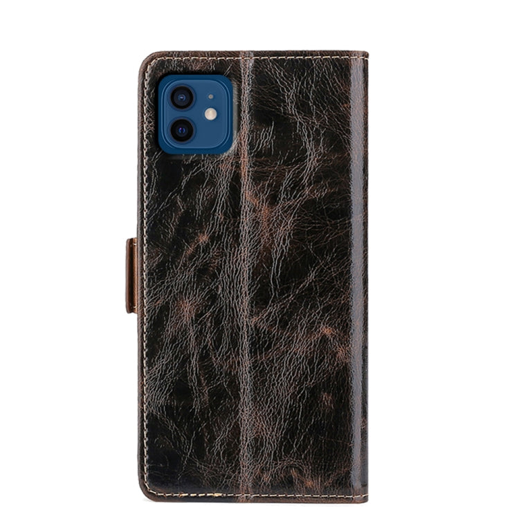 For iPhone 12 mini Knead Pattern Texture Side Buckle Horizontal Flip Leather Case with Holder & Card Slots